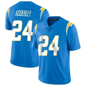 Nike Nasir Adderley Men's Limited Los Angeles Chargers Blue Powder Vapor Untouchable Alternate Jersey