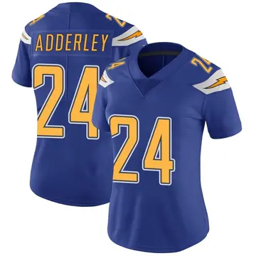 Nike Nasir Adderley Women's Limited Los Angeles Chargers Royal Color Rush Vapor Untouchable Jersey