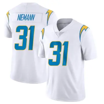 Nike Nick Niemann Men's Limited Los Angeles Chargers White Vapor Untouchable Jersey
