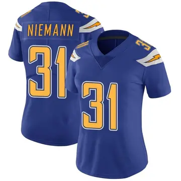 Nike Nick Niemann Women's Limited Los Angeles Chargers Royal Color Rush Vapor Untouchable Jersey
