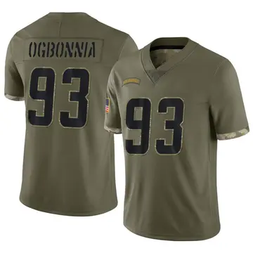 Nike Otito Ogbonnia Men's Limited Los Angeles Chargers Olive 2022 Salute To Service Jersey