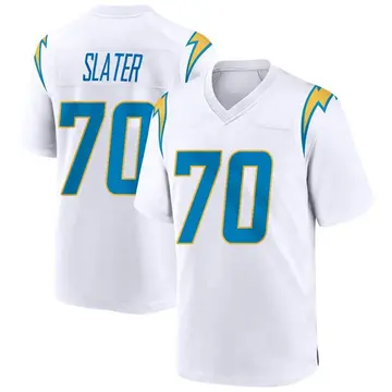 Nike Rashawn Slater Men's Game Los Angeles Chargers White Jersey