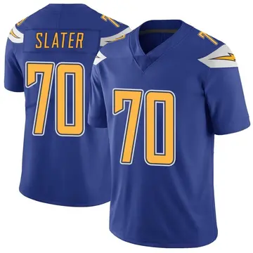 Nike Rashawn Slater Men's Limited Los Angeles Chargers Royal Color Rush Vapor Untouchable Jersey