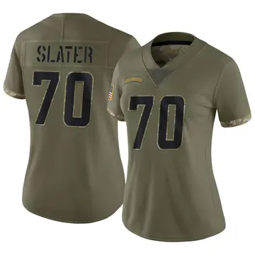 Nike Rashawn Slater Women's Limited Los Angeles Chargers Olive 2022 Salute To Service Jersey