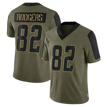 Nike Richard Rodgers Men's Limited Los Angeles Chargers Olive 2021 Salute To Service Jersey