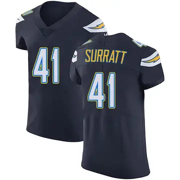 Nike Sage Surratt Men's Elite Los Angeles Chargers Navy Blue Team Color Vapor Untouchable Jersey