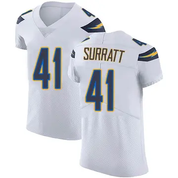 Nike Sage Surratt Men's Elite Los Angeles Chargers White Vapor Untouchable Jersey