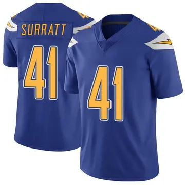 Nike Sage Surratt Men's Limited Los Angeles Chargers Royal Color Rush Vapor Untouchable Jersey