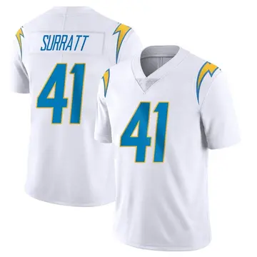 Nike Sage Surratt Men's Limited Los Angeles Chargers White Vapor Untouchable Jersey