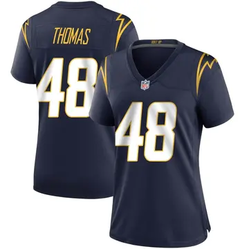 Nike Skyler Thomas Women's Game Los Angeles Chargers Navy Team Color Jersey