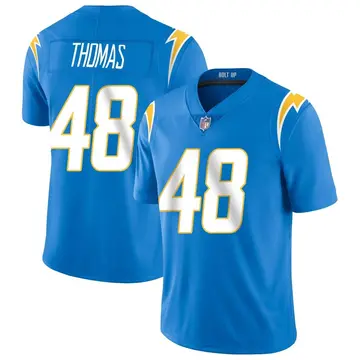 Nike Skyler Thomas Youth Limited Los Angeles Chargers Blue Powder Vapor Untouchable Alternate Jersey