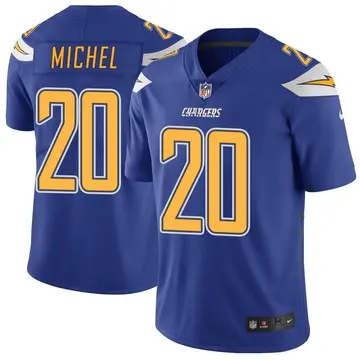 Nike Sony Michel Men's Limited Los Angeles Chargers Royal Color Rush Vapor Untouchable Jersey