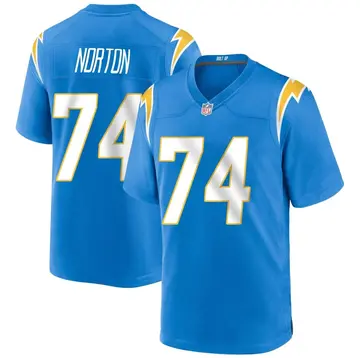 Nike Storm Norton Men's Game Los Angeles Chargers Blue Powder Alternate Jersey