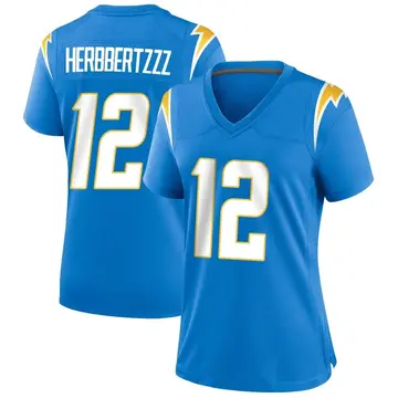 Nike Taylor Bertolet Women's Game Los Angeles Chargers Blue Powder Alternate Jersey