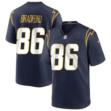 Nike Trevon Bradford Men's Game Los Angeles Chargers Navy Team Color Jersey