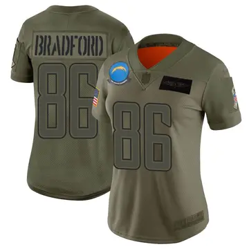 Nike Trevon Bradford Women's Limited Los Angeles Chargers Camo 2019 Salute to Service Jersey