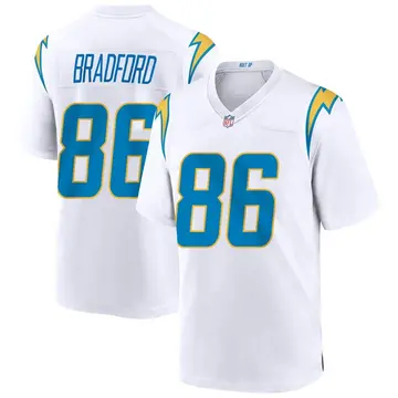 Nike Trevon Bradford Youth Game Los Angeles Chargers White Jersey