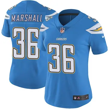 Nike Trey Marshall Women's Limited Los Angeles Chargers Blue Powder Vapor Untouchable Alternate Jersey