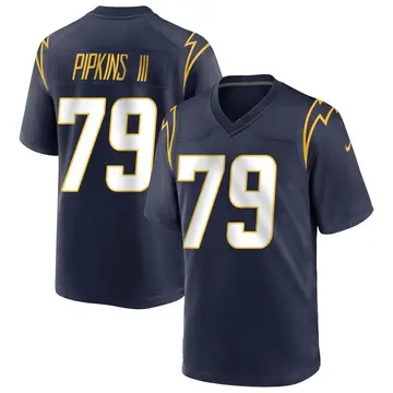 Nike Trey Pipkins III Men's Game Los Angeles Chargers Navy Team Color Jersey