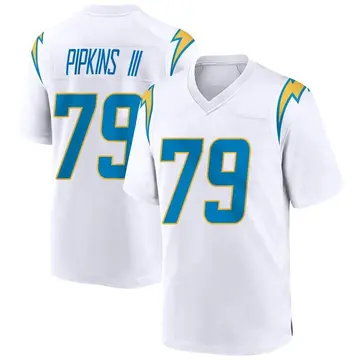 Nike Trey Pipkins III Men's Game Los Angeles Chargers White Jersey