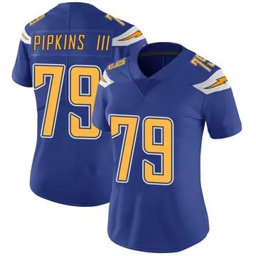 Nike Trey Pipkins III Women's Limited Los Angeles Chargers Royal Color Rush Vapor Untouchable Jersey