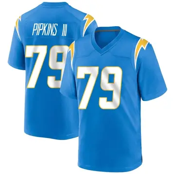 Nike Trey Pipkins III Youth Game Los Angeles Chargers Blue Powder Alternate Jersey