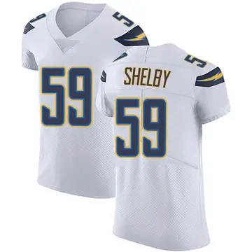 Nike Ty Shelby Men's Elite Los Angeles Chargers White Vapor Untouchable Jersey