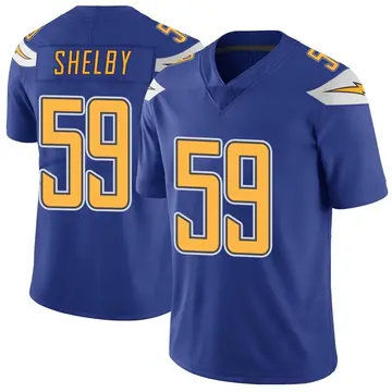 Nike Ty Shelby Men's Limited Los Angeles Chargers Royal Color Rush Vapor Untouchable Jersey
