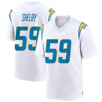 Nike Ty Shelby Youth Game Los Angeles Chargers White Jersey