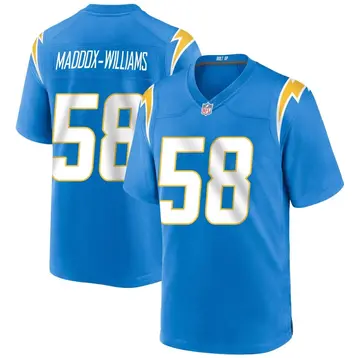 Nike Tyreek Maddox-Williams Men's Game Los Angeles Chargers Blue Powder Alternate Jersey