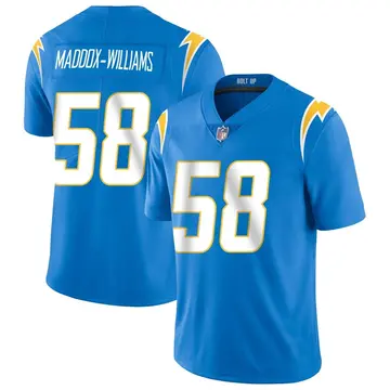 Nike Tyreek Maddox-Williams Men's Limited Los Angeles Chargers Blue Powder Vapor Untouchable Alternate Jersey