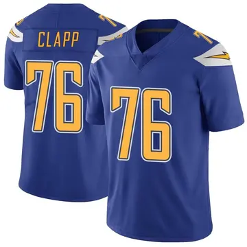 Nike Will Clapp Men's Limited Los Angeles Chargers Royal Color Rush Vapor Untouchable Jersey