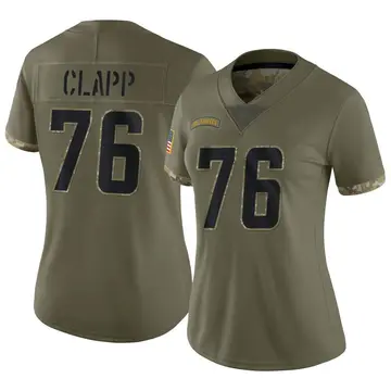 Nike Will Clapp Women's Limited Los Angeles Chargers Olive 2022 Salute To Service Jersey