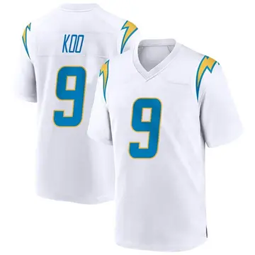 Nike Younghoe Koo Men's Game Los Angeles Chargers White Jersey