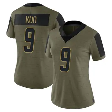 Nike Younghoe Koo Women's Limited Los Angeles Chargers Olive 2021 Salute To Service Jersey