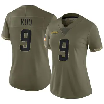 Nike Younghoe Koo Women's Limited Los Angeles Chargers Olive 2022 Salute To Service Jersey