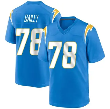 Nike Zack Bailey Men's Game Los Angeles Chargers Blue Powder Alternate Jersey