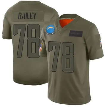 Nike Zack Bailey Youth Limited Los Angeles Chargers Camo 2019 Salute to Service Jersey