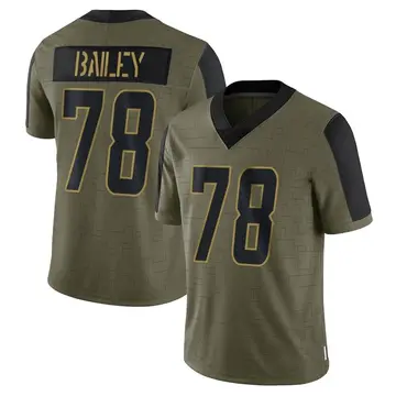 Nike Zack Bailey Youth Limited Los Angeles Chargers Olive 2021 Salute To Service Jersey