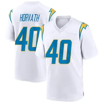Nike Zander Horvath Youth Game Los Angeles Chargers White Jersey