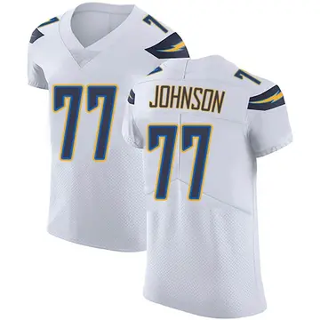 Nike Zion Johnson Men's Elite Los Angeles Chargers White Vapor Untouchable Jersey