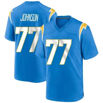 Nike Zion Johnson Men's Game Los Angeles Chargers Blue Powder Alternate Jersey