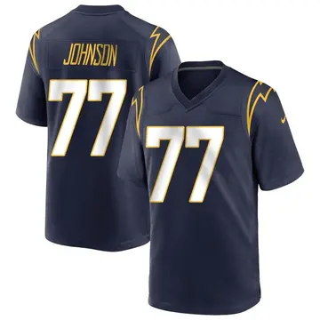 Nike Zion Johnson Men's Game Los Angeles Chargers Navy Team Color Jersey