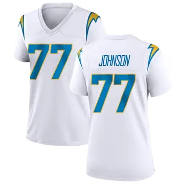 Nike Zion Johnson Women's Game Los Angeles Chargers White Jersey