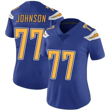 Nike Zion Johnson Women's Limited Los Angeles Chargers Royal Color Rush Vapor Untouchable Jersey