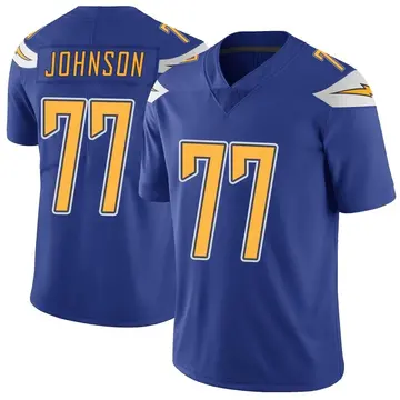 Nike Zion Johnson Youth Limited Los Angeles Chargers Royal Color Rush Vapor Untouchable Jersey